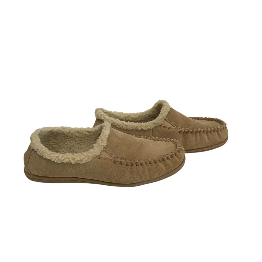 Minnetonka Tan Suede Bed Slippers Size 9M